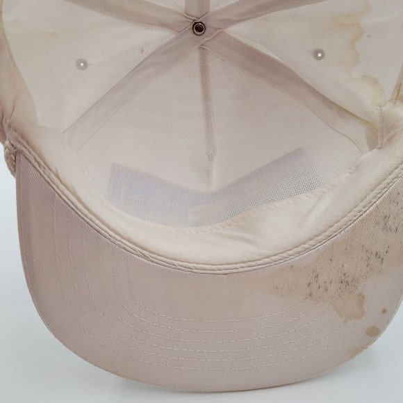 Vintage Teaming Up For Success White Rope Snapback Trucker Hat Cap Distressed - Picture 7 of 13